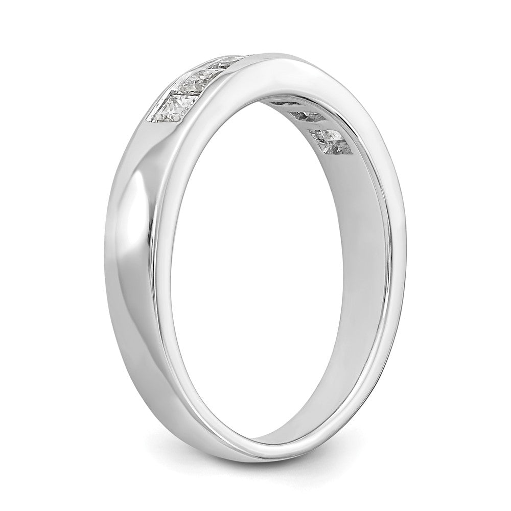 High-Quality 14K White Gold 7-Stone Princess Cut Diamond Band - Luxury Value
