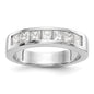 Designer 14K White Gold Channel Band for 7-Stone Setting - Affordable Luxury-1