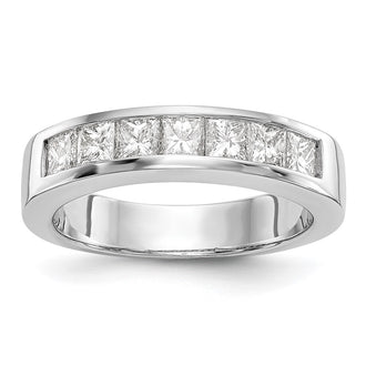 Buy Stylish 14K White Gold 7-Stone Diamond Band - 1 Carat Luxury Design