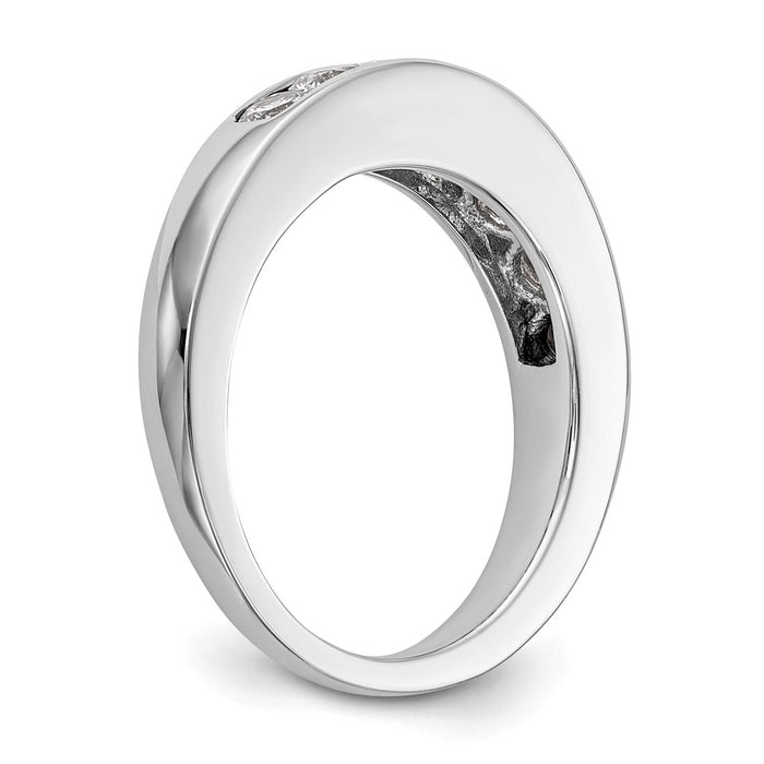 Buy Exclusive 14K White Gold Graduated Channel Band for 7 Stones-6