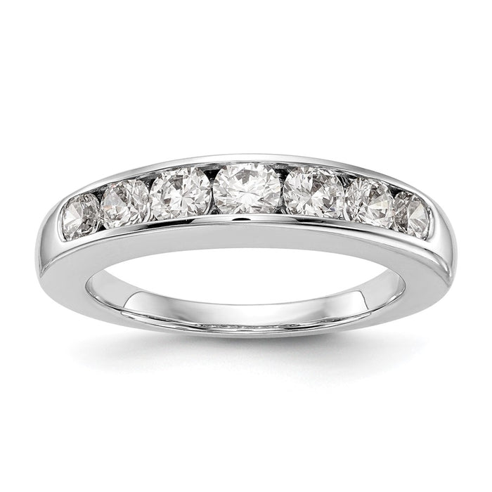Buy Exclusive 14K White Gold Graduated Channel Band for 7 Stones-1