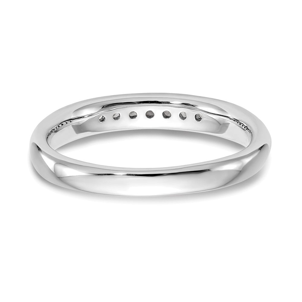 Buy Exclusive 14K White Gold Channel Set Band with 7 Diamonds, 1/10 Carat