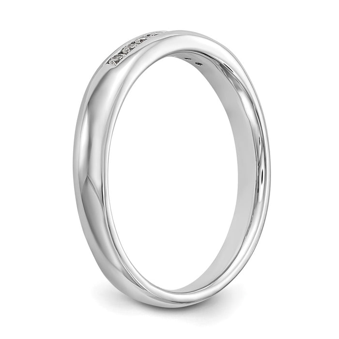 Buy Exclusive 14K White Gold Channel Set Band with 7 Diamonds, 1/10 Carat-6