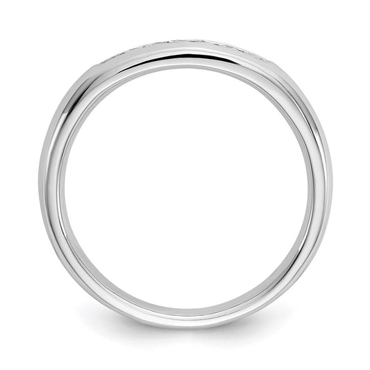 Exclusive 14K White Gold 7-Stone Diamond Band - 1/8 Carat Luxury Value