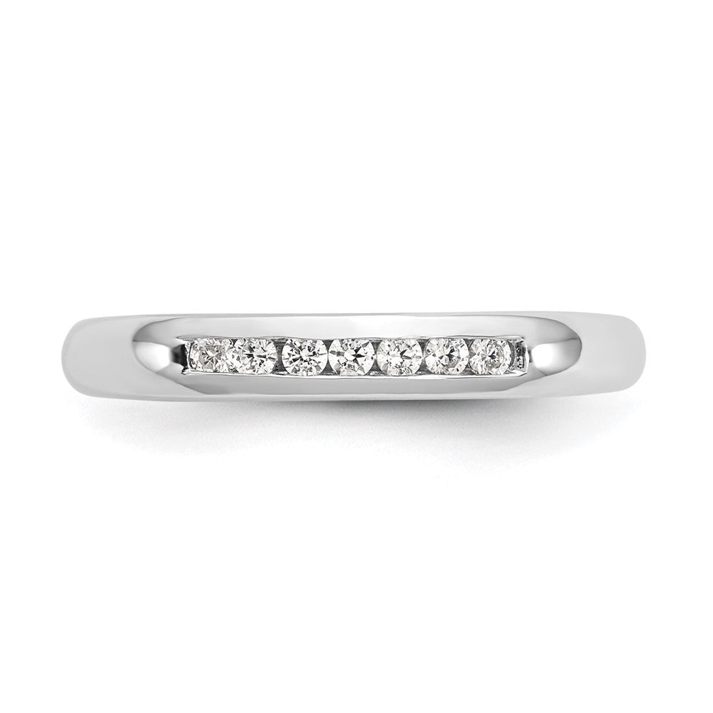 Exclusive 14K White Gold 7-Stone Diamond Band - 1/8 Carat Luxury Value