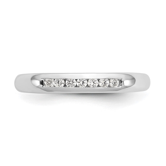 Exclusive 14K White Gold 7-Stone Diamond Band - 1/8 Carat Luxury Value-4
