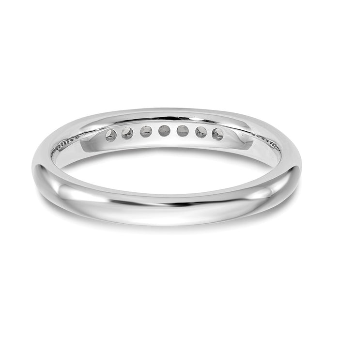 Exclusive 14K White Gold 7-Stone Diamond Band - 1/8 Carat Luxury Value-5