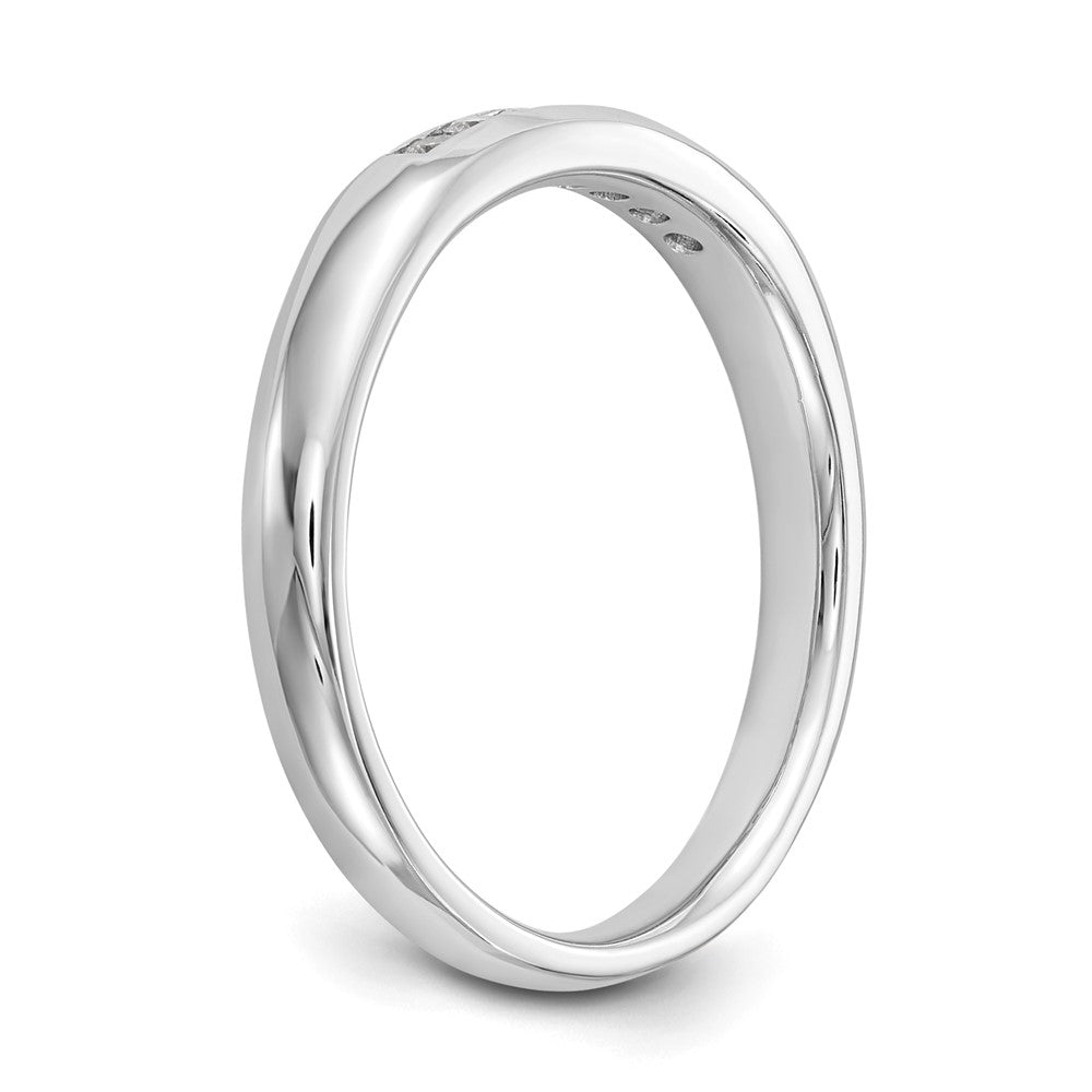 Exclusive 14K White Gold 7-Stone Diamond Band - 1/8 Carat Luxury Value