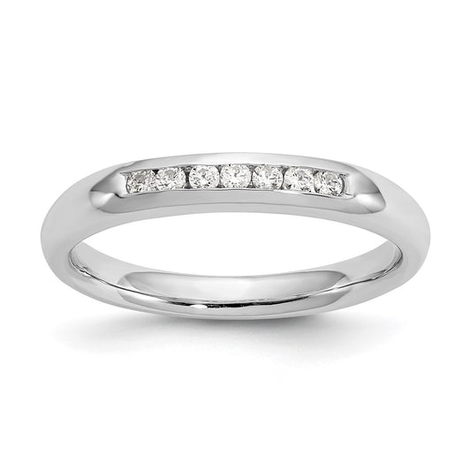 Exclusive 14K White Gold 7-Stone Diamond Band - 1/8 Carat Luxury Value