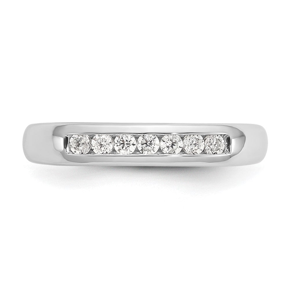 High-Quality 14K White Gold 7-Stone Diamond Band - 1/5 Carat, Stylish Value!