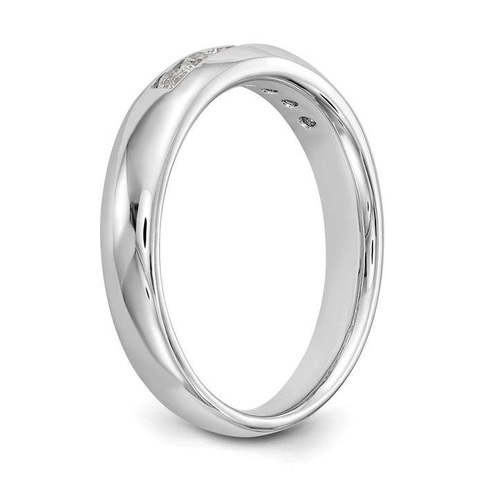 Buy Stylish 14K White Gold 7-Stone Diamond Band with 1/4 Carat Diamonds-6