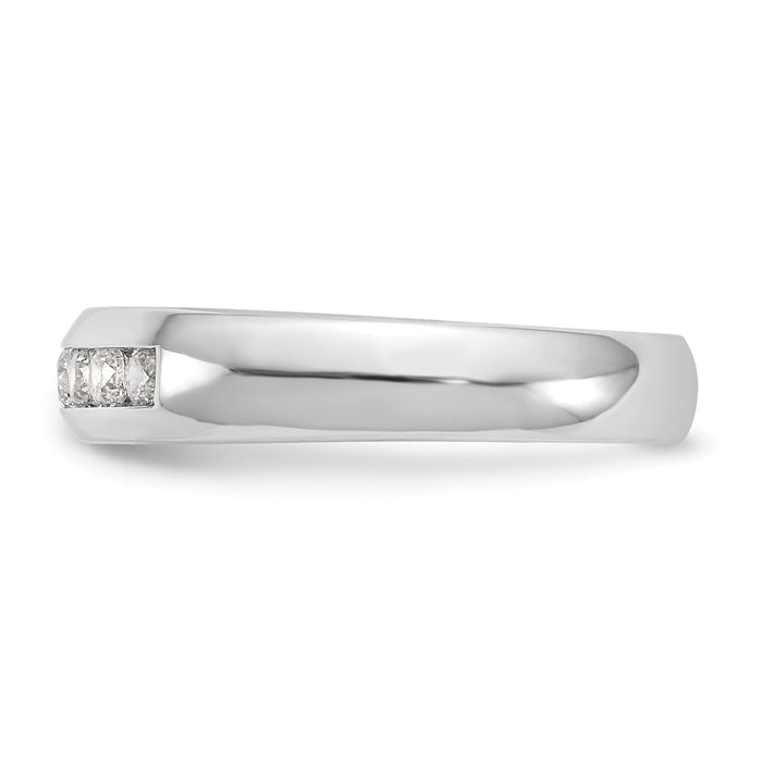 Buy Stylish 14K White Gold 7-Stone Diamond Band - 1/3 Carat Total Weight-3