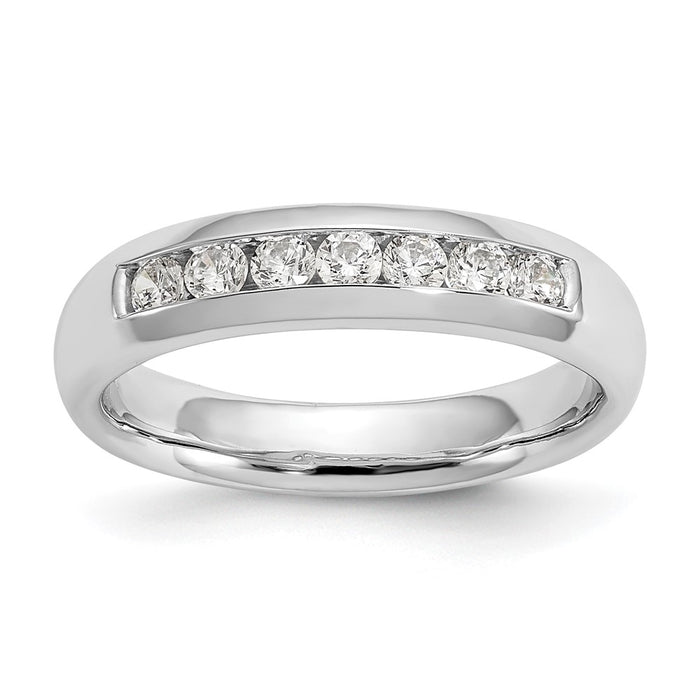 Buy Stylish 14K White Gold 7-Stone Diamond Band - 1/3 Carat Total Weight-1