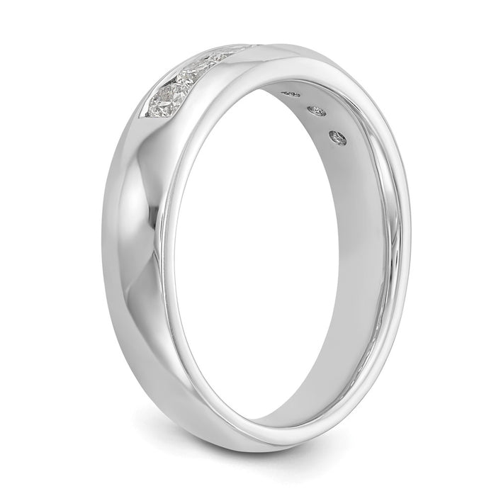 Buy 14K White Gold 7-Stone Diamond Band - 1/2 Carat Luxury Rings-6