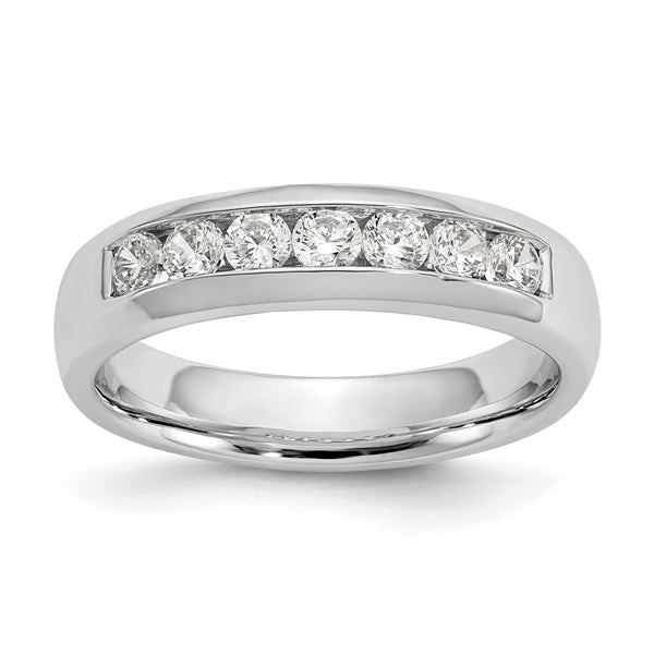 14K White Gold 7-Stone Diamond Band - 1/2 Carat Rings