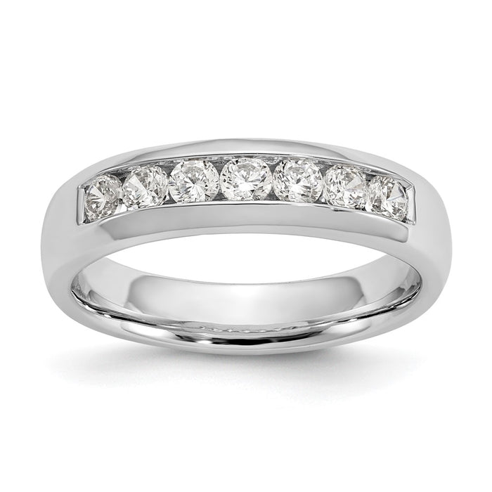 Buy 14K White Gold 7-Stone Diamond Band - 1/2 Carat Luxury Rings-1