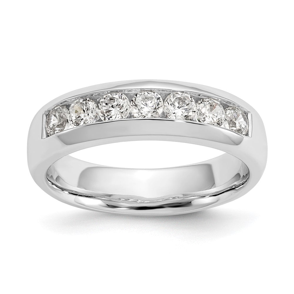 Buy Stylish 14K White Gold 7-Stone Round Diamond Band - 3/4 Carat Luxury
