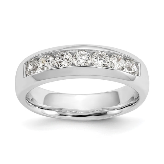 Buy Stylish 14K White Gold 7-Stone Round Diamond Band - 3/4 Carat Luxury