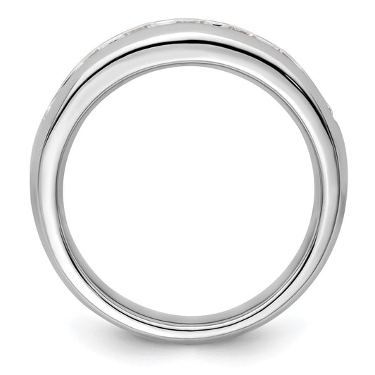 Exclusive 14K White Gold 7-Stone Round Diamond Band - 1 Carat, Stylish Value
