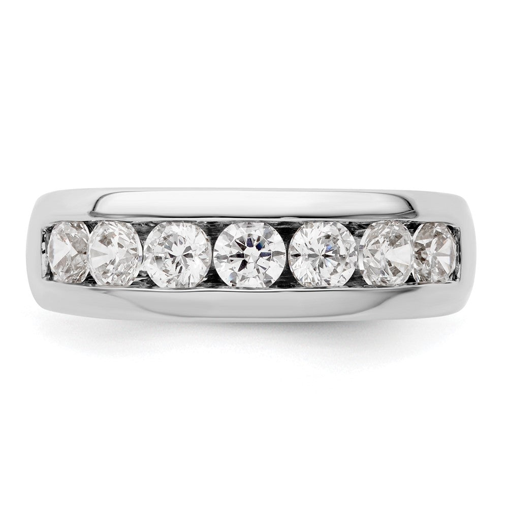 Exclusive 14K White Gold 7-Stone Round Diamond Band - 1 Carat, Stylish Value