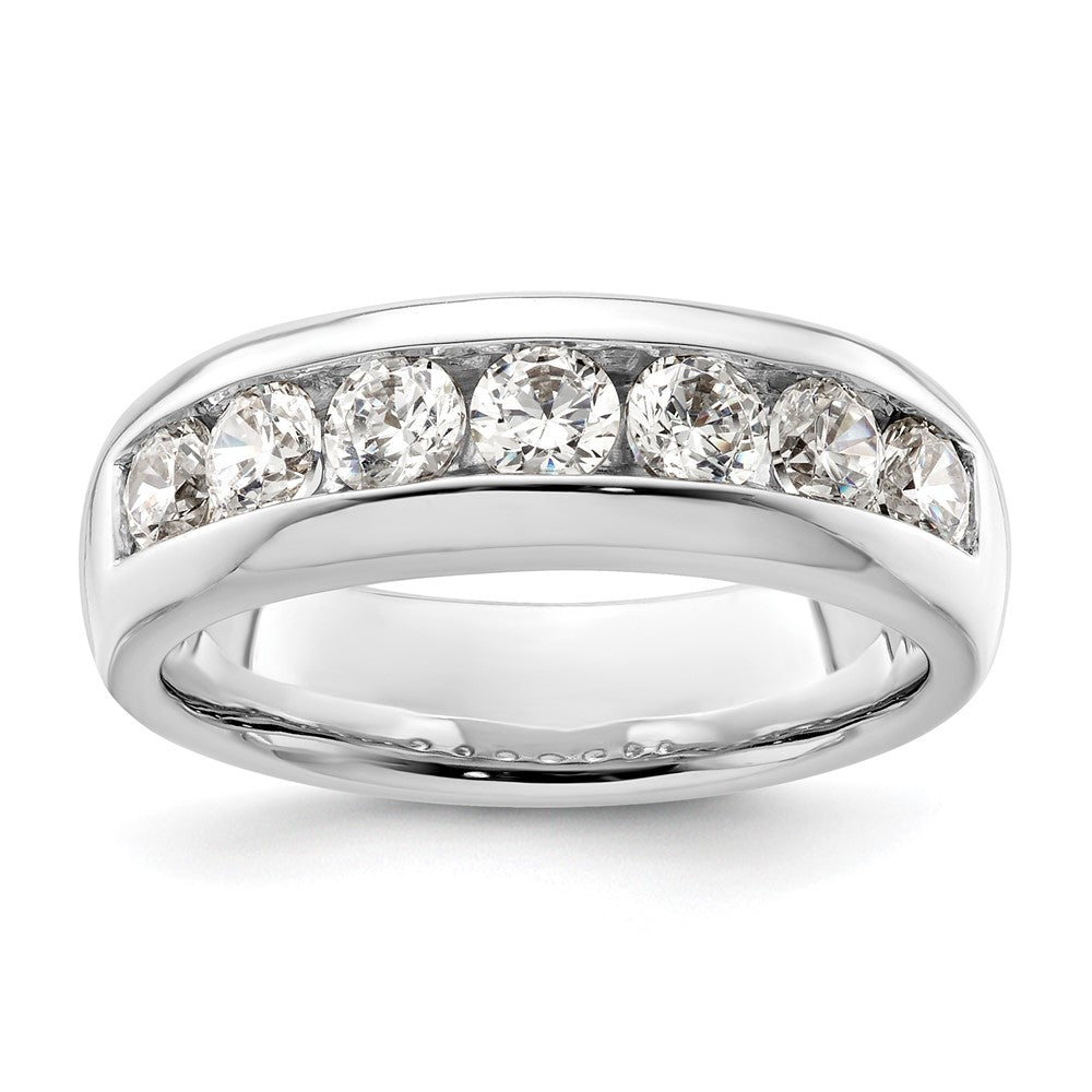 Exclusive 14K White Gold 7-Stone Round Diamond Band - 1 Carat, Stylish Value
