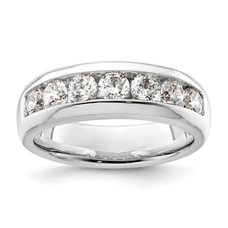 Exclusive 14K White Gold 7-Stone Round Diamond Band - 1 Carat, Stylish Value