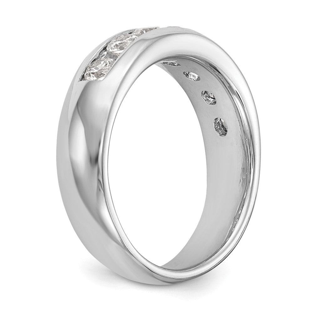 Buy Exclusive 14K White Gold 7-Stone Diamond Channel Set Band - 1.25 Carats Value!
