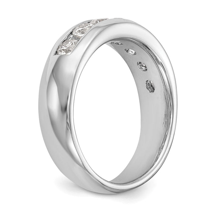 Buy Exclusive 14K White Gold 7-Stone Diamond Channel Set Band - 1.25 Carats Value!-6