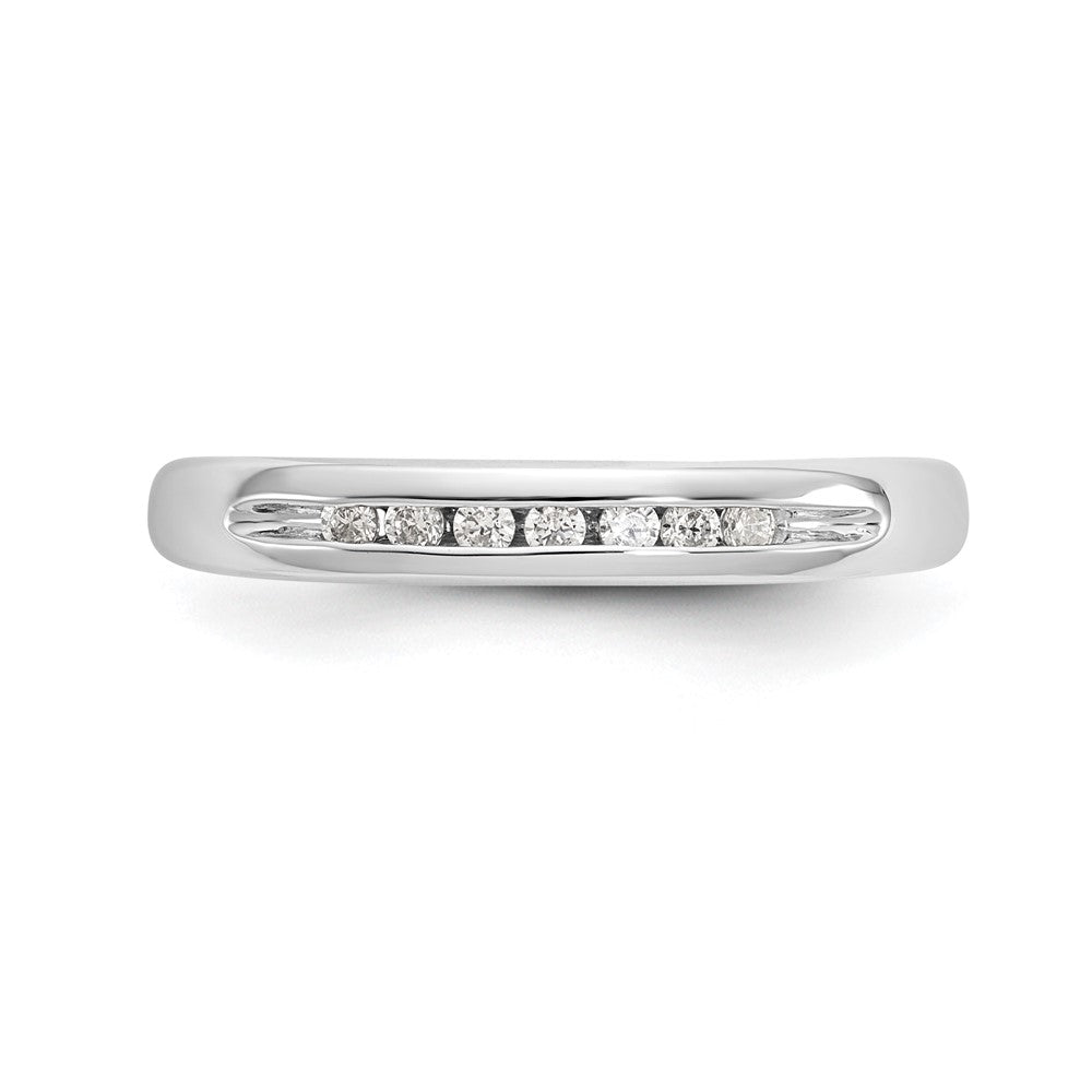 Buy Stylish 14K White Gold 7-Stone Diamond Band with 1/10 Carat Stones