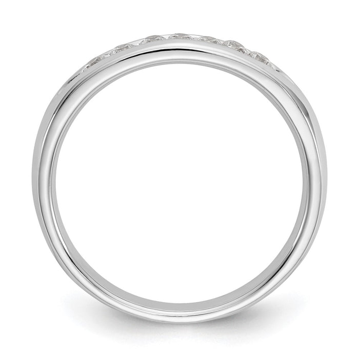 High-Quality 14K White Gold 7-Stone Diamond Band - 1/5 Carat, Stylish Value!-2