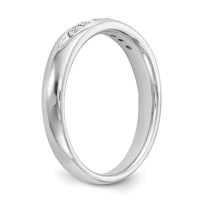 High-Quality 14K White Gold 7-Stone Diamond Band - 1/5 Carat, Stylish Value!-6