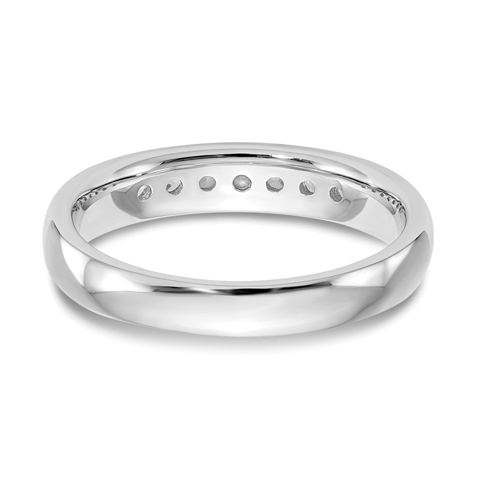 Buy 14K White Gold Channel Set Band with 7 Round Diamonds, 1/4 Carat Luxury