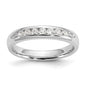 Buy 14K White Gold Channel Set Band with 7 Round Diamonds, 1/4 Carat Luxury-1
