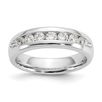 Buy 14K White Gold 7-Stone Diamond Band - Stylish 1/2 Carat Value Jewelry
