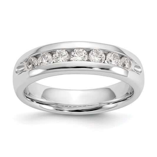 Buy 14K White Gold 7-Stone Diamond Band - Stylish 1/2 Carat Value Jewelry