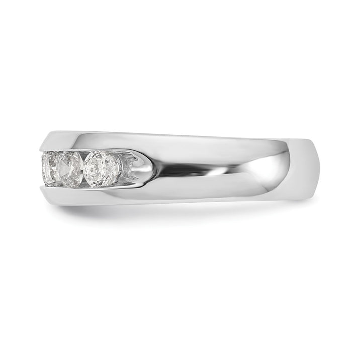 Buy Stylish 14K White Gold 7-Stone Diamond Band - 3/4 Carat Total Weight-3