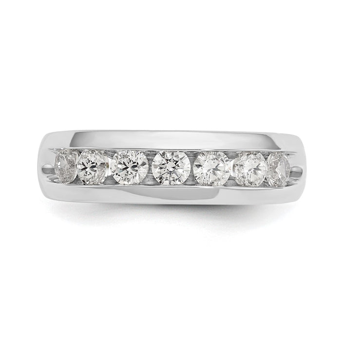 Buy Stylish 14K White Gold 7-Stone Diamond Band - 3/4 Carat Total Weight-4