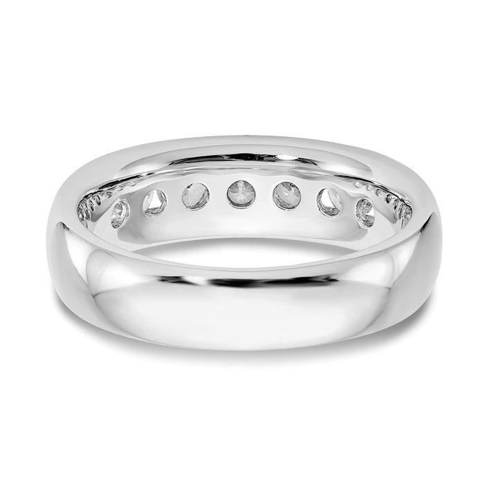 Buy Stylish 14K White Gold 7-Stone Diamond Band - 3/4 Carat Total Weight-5