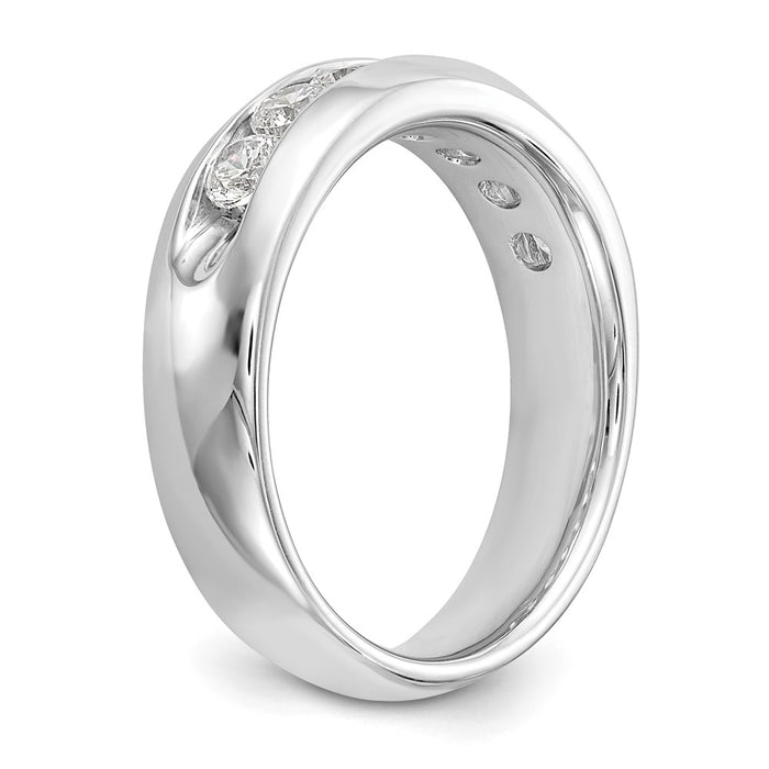 Buy Stylish 14K White Gold 7-Stone Diamond Band - 3/4 Carat Total Weight-6