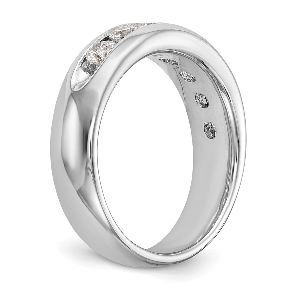 Exclusive 14K White Gold 7-Stone 1 Carat AAA Round Diamond Band - Stylish Value!