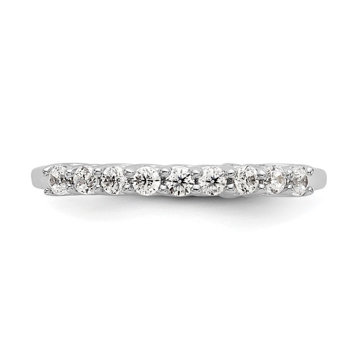 Buy Stylish 14K White Gold Diamond Band Setting for 9 x 2.0mm Stones-4