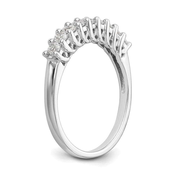 Buy Exclusive 14K White Gold Diamond Band - 1/2 Carat, Stylish 9-Stone Design-6