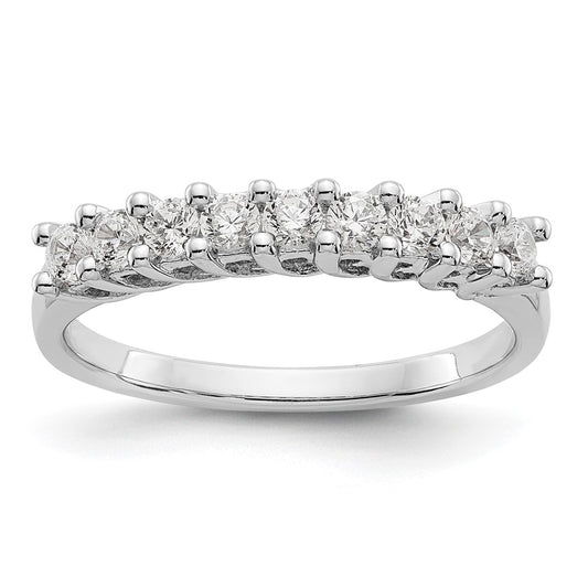 Exclusive 14K White Gold Diamond Band Setting for 9 x 2.3mm Stones
