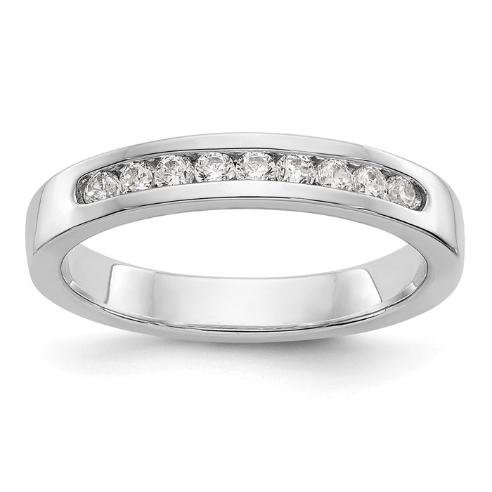 Exclusive Platinum Channel Band Mounting for 9 x 1.9mm Stones - Stylish Value!-1