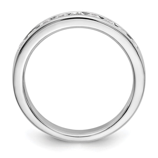 High-Quality 1/2 Carat Round Diamond Channel Set Band in Platinum - Stylish Value!