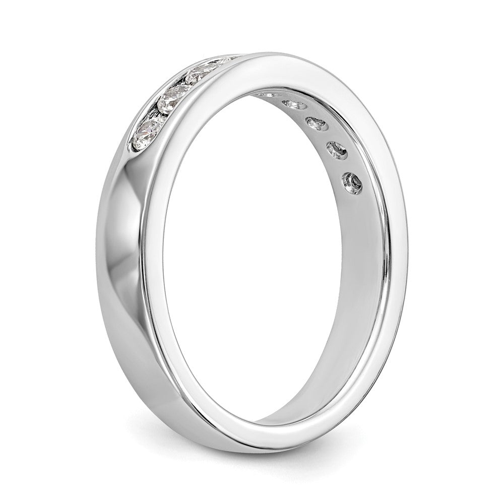 High-Quality 1/2 Carat Round Diamond Channel Set Band in Platinum - Stylish Value!