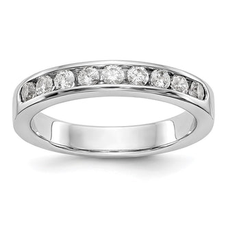 High-Quality 1/2 Carat Round Diamond Channel Set Band in Platinum - Stylish Value!