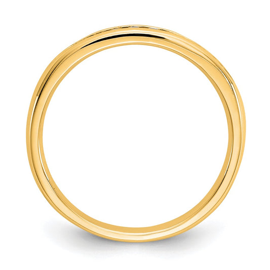 High-Quality 14K Yellow Gold Channel Band for 9 Stones - Stylish & Affordable!