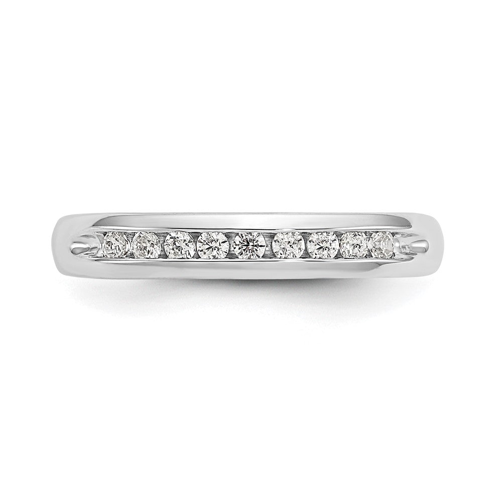 Exclusive 14K White Gold Diamond Band - 9-Stone, 1/5 Carat, Stylish Value