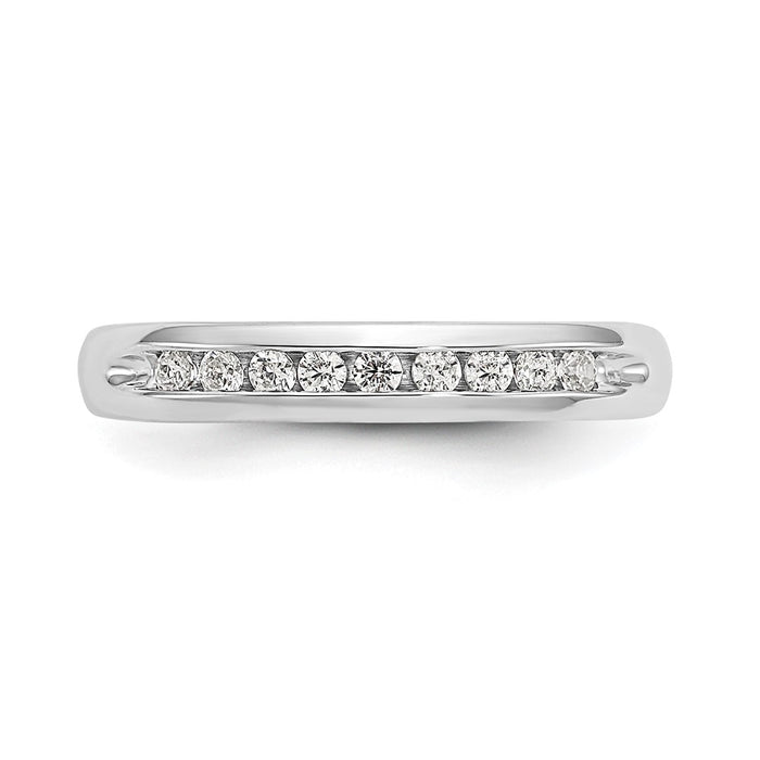 Exclusive 14K White Gold Diamond Band - 9-Stone, 1/5 Carat, Stylish Value-4